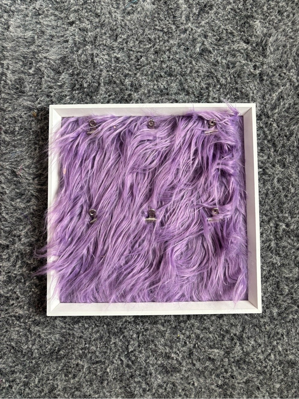 Hobby Lobby Purple Faux Fur Framed Wall Art